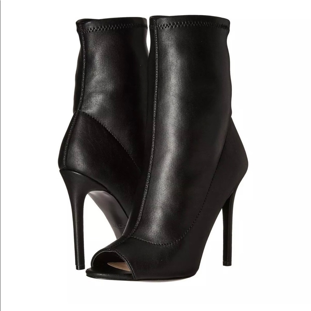 NEW Aldo Eliliane Peep Toe High Heel Booties 8
